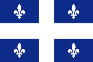 Quebec flag of white and blue