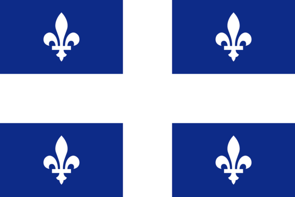 Quebec flag of white and blue